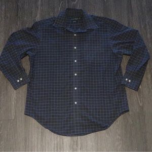 Ralph Lauren Shirt Plaid Long Sleeve Button Down Mens L Classic Fit